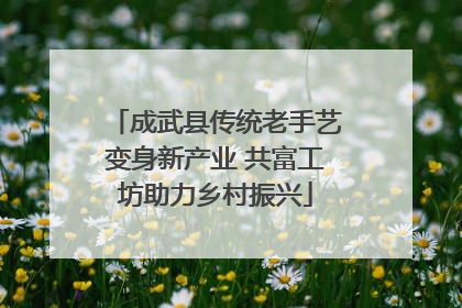 成武县传统老手艺变身新产业 共富工坊助力乡村振兴